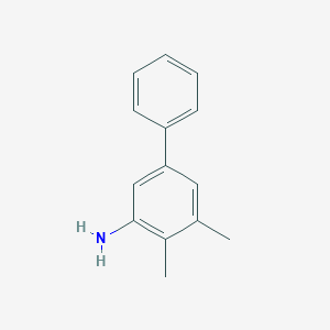 molecular formula C14H15N B13321216 2,3-Dimethyl-5-phenylaniline 