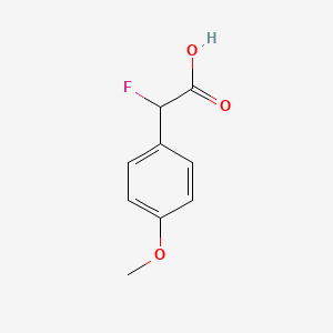 molecular formula C9H9FO3 B13321271 2-Fluoro-2-(4-methoxyphenyl)acetic acid 