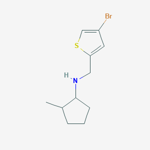 molecular formula C11H16BrNS B13321284 N-[(4-bromothiophen-2-yl)methyl]-2-methylcyclopentan-1-amine 