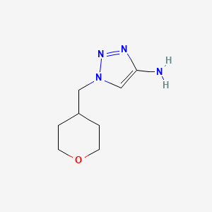 molecular formula C8H14N4O B13321293 1-(oxan-4-ylmethyl)-1H-1,2,3-triazol-4-amine 