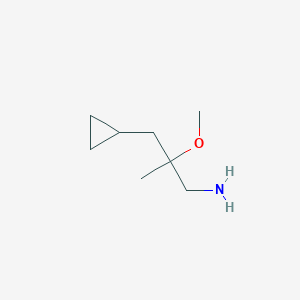 molecular formula C8H17NO B13321327 2-(Cyclopropylmethyl)-2-methoxypropan-1-amine 