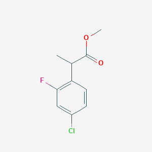 molecular formula C10H10ClFO2 B13321341 Methyl 2-(4-chloro-2-fluorophenyl)propanoate 