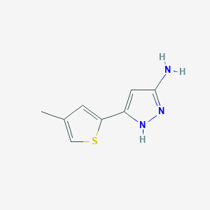 molecular formula C8H9N3S B13321351 3-(4-Methylthiophen-2-yl)-1H-pyrazol-5-amine 