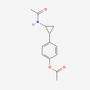 molecular formula C13H15NO3 B1332138 Acetamide, N-[2-[4-(acetyloxy)phenyl]cyclopropyl]- CAS No. 138249-12-4