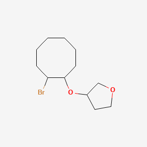 molecular formula C12H21BrO2 B13321383 3-[(2-Bromocyclooctyl)oxy]oxolane 