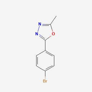 molecular formula C9H7BrN2O B1332141 2-(4-Bromophenyl)-5-methyl-1,3,4-oxadiazole CAS No. 41421-03-8
