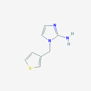 molecular formula C8H9N3S B13321429 1-(Thiophen-3-ylmethyl)-1H-imidazol-2-amine 