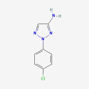 molecular formula C8H7ClN4 B13321438 2-(4-chlorophenyl)-2H-1,2,3-triazol-4-amine 