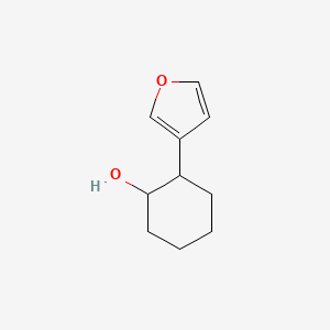 molecular formula C10H14O2 B13321442 2-(Furan-3-yl)cyclohexan-1-ol 