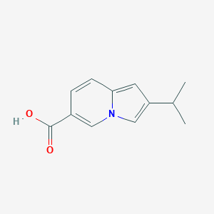 molecular formula C12H13NO2 B13321449 2-(Propan-2-yl)indolizine-6-carboxylic acid 