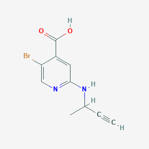 5-Bromo-2-[(but-3-yn-2-yl)amino]pyridine-4-carboxylic acid