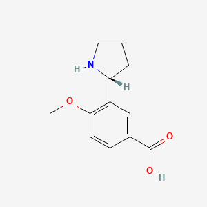 (R)-4-Methoxy-3-(pyrrolidin-2-yl)benzoic acid