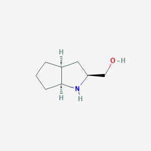 molecular formula C8H15NO B13321510 [(2S,3AS,6aS)-octahydrocyclopenta[b]pyrrol-2-yl]methanol 