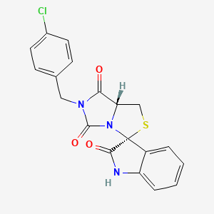 (3R,7AR)-6-(4-chlorobenzyl)-1,7a-dihydro-5H-spiro[imidazo[1,5-c]thiazole-3,3'-indoline]-2',5,7(6H)-trione