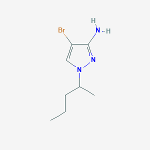 molecular formula C8H14BrN3 B13321522 4-Bromo-1-(pentan-2-yl)-1H-pyrazol-3-amine 