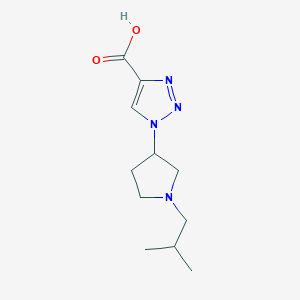 molecular formula C11H18N4O2 B13321594 1-(1-isobutylpyrrolidin-3-yl)-1H-1,2,3-triazole-4-carboxylic acid 