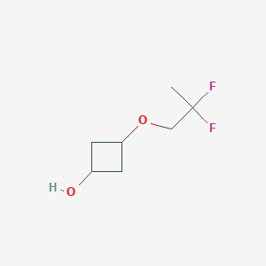 molecular formula C7H12F2O2 B13321602 3-(2,2-Difluoropropoxy)cyclobutan-1-ol 