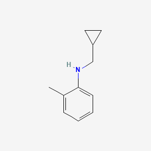 molecular formula C11H15N B13321673 N-(cyclopropylmethyl)-2-methylaniline 