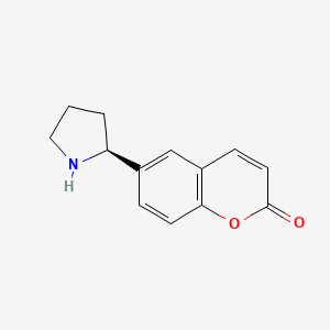 molecular formula C13H13NO2 B13321713 (S)-6-(Pyrrolidin-2-yl)-2H-chromen-2-one 