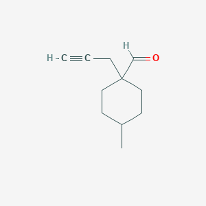 4-Methyl-1-(prop-2-yn-1-yl)cyclohexane-1-carbaldehyde