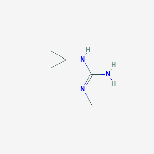 molecular formula C5H11N3 B13321834 3-Cyclopropyl-1-methylguanidine 