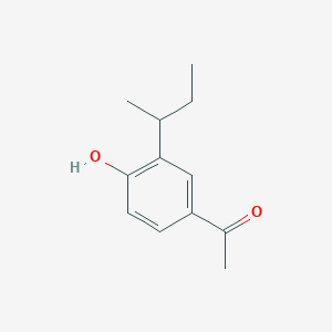 molecular formula C12H16O2 B13321844 1-[3-(Butan-2-yl)-4-hydroxyphenyl]ethan-1-one 