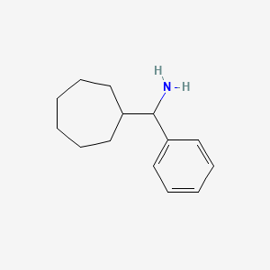 molecular formula C14H21N B13321856 Cycloheptyl(phenyl)methanamine 