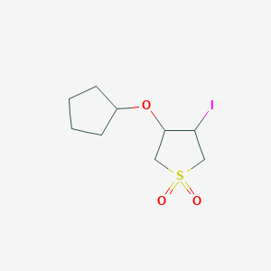 3-(Cyclopentyloxy)-4-iodo-1lambda6-thiolane-1,1-dione