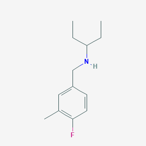 molecular formula C13H20FN B13321869 [(4-Fluoro-3-methylphenyl)methyl](pentan-3-yl)amine 