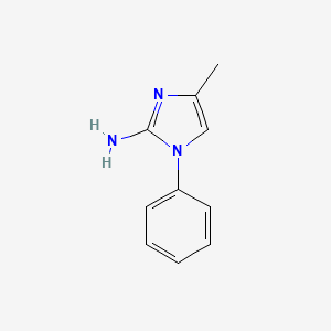 molecular formula C10H11N3 B13321874 4-methyl-1-phenyl-1H-imidazol-2-amine 