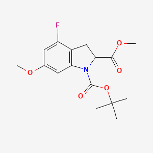 1-(tert-Butyl) 2-methyl 4-fluoro-6-methoxyindoline-1,2-dicarboxylate