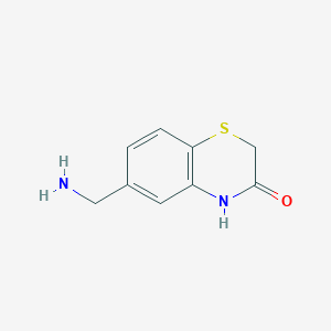 molecular formula C9H10N2OS B13321921 6-(Aminomethyl)-2H-benzo[b][1,4]thiazin-3(4H)-one 