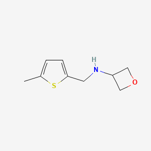 molecular formula C9H13NOS B13321939 N-((5-Methylthiophen-2-yl)methyl)oxetan-3-amine 