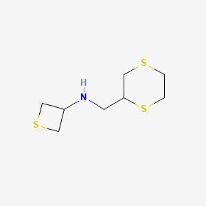 N-((1,4-Dithian-2-yl)methyl)thietan-3-amine