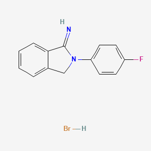 molecular formula C14H12BrFN2 B13321945 2-(4-Fluorophenyl)isoindolin-1-imine hydrobromide 