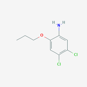 molecular formula C9H11Cl2NO B13321947 4,5-Dichloro-2-propoxyaniline 