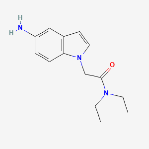 molecular formula C14H19N3O B13321950 2-(5-Amino-1H-indol-1-yl)-N,N-diethylacetamide 