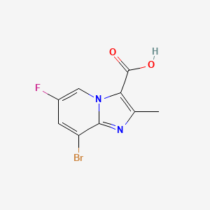 molecular formula C9H6BrFN2O2 B13321955 8-Bromo-6-fluoro-2-methyl-imidazo[1,2-A]pyridine-3-carboxylic acid 