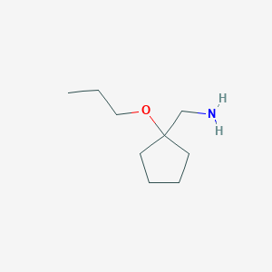 molecular formula C9H19NO B13321967 (1-Propoxycyclopentyl)methanamine 