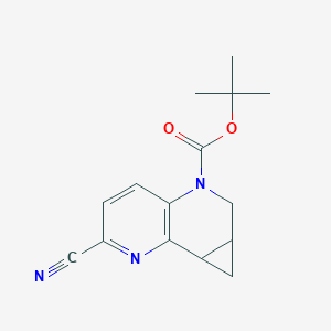 tert-Butyl 2-cyano-6,6a,7,7a-tetrahydro-5H-cyclopropa[c][1,5]naphthyridine-5-carboxylate