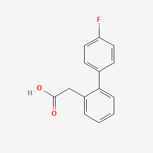 molecular formula C14H11FO2 B1332198 2-[2-(4-氟苯基)苯基]乙酸 CAS No. 87293-37-6