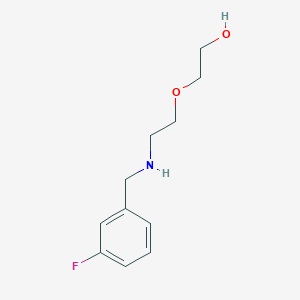 molecular formula C11H16FNO2 B13321990 2-(2-{[(3-Fluorophenyl)methyl]amino}ethoxy)ethan-1-ol 