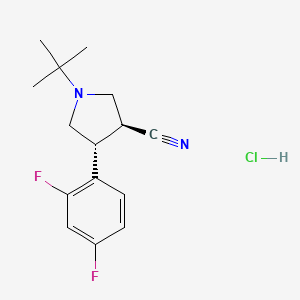 (3S,4R)-1-(tert-Butyl)-4-(2,4-difluorophenyl)pyrrolidine-3-carbonitrile hydrochloride