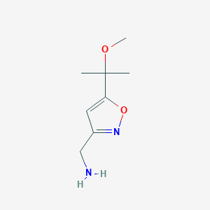 molecular formula C8H14N2O2 B13322009 [5-(2-Methoxypropan-2-yl)-1,2-oxazol-3-yl]methanamine 