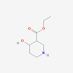 molecular formula C8H15NO3 B13322010 Ethyl 4-hydroxypiperidine-3-carboxylate 