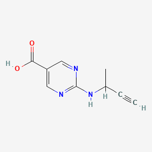 2-[(But-3-yn-2-yl)amino]pyrimidine-5-carboxylic acid