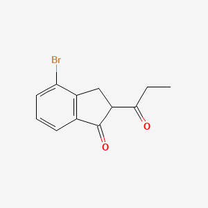 4-Bromo-2-propanoyl-2,3-dihydro-1H-inden-1-one