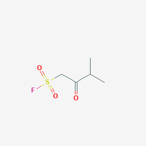 molecular formula C5H9FO3S B13322087 3-Methyl-2-oxobutane-1-sulfonyl fluoride 