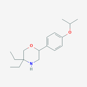 molecular formula C17H27NO2 B13322146 5,5-Diethyl-2-(4-isopropoxyphenyl)morpholine 