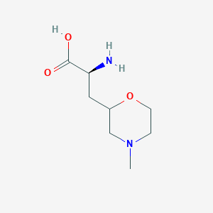 molecular formula C8H16N2O3 B13322156 (2S)-2-Amino-3-(4-methylmorpholin-2-yl)propanoic acid 